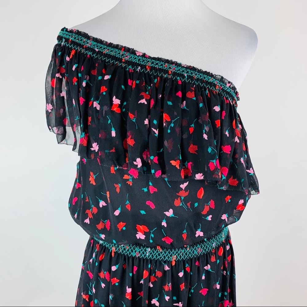 Joie Hafsa Silk Floral One Shoulder Dress Medium - Picture 4 of 13